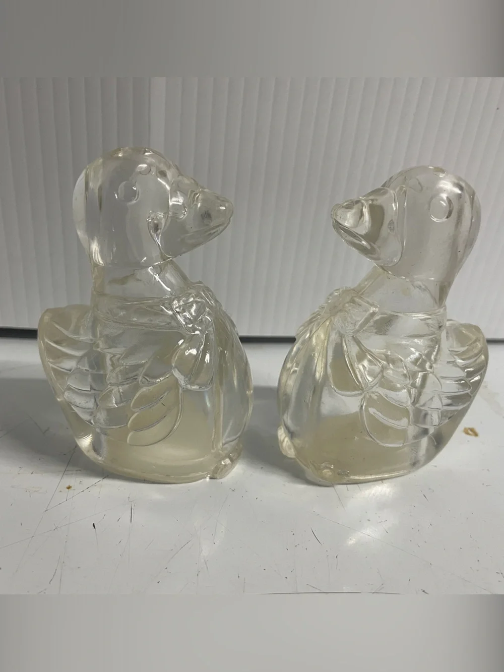 Clear Duck Figurines - Decorative Salt and Pepper shakers
